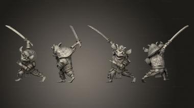Military figurines Samurai 06 3d model