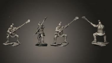Military figurines Sandy Attacking 3d model