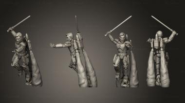 Military figurines Satine Knight supports 3d model