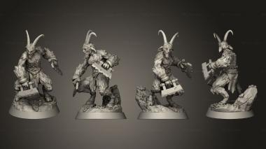 Military figurines satyr brawler 3d model
