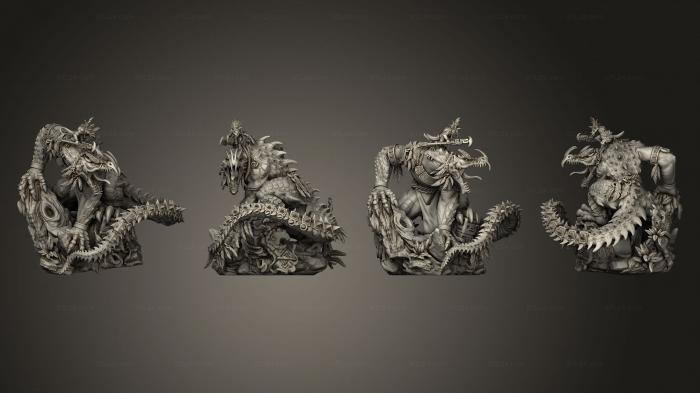 Military figurines (Saurian Dread Gator, STKW_12000) 3D models for cnc