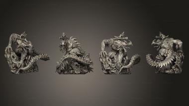 Military figurines Saurian Dread Gator 3d model