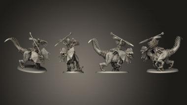 Military figurines Saurian General on Dilophosaurus 3d model