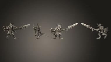 Military figurines Saurian Veteran v 2 3d model