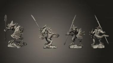 Military figurines SAURUS WITH SPEAR 1 3d model