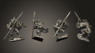 Military figurines SAURUS WITH SPEAR 2 3d model