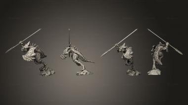 Military figurines SAURUS WITH SPEAR 3 3d model