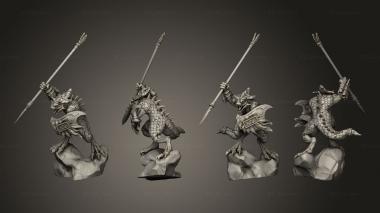 Military figurines SAURUS WITH SPEAR 5 3d model