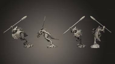 Military figurines SAURUS WITH SPEAR 8 3d model