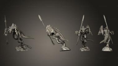 Military figurines SAURUS WITH SPEAR 9 3d model