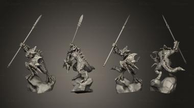Military figurines SAURUS WITH SPEAR 10 3d model