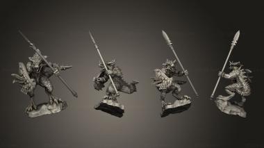 Military figurines SAURUS WITH SPEAR 11 3d model