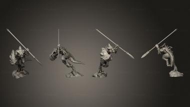 Military figurines SAURUS WITH SPEAR 13 3d model