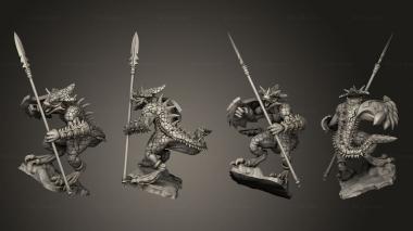Military figurines SAURUS WITH SPEAR 17 3d model