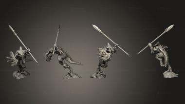 Military figurines SAURUS WITH SPEAR 18 3d model