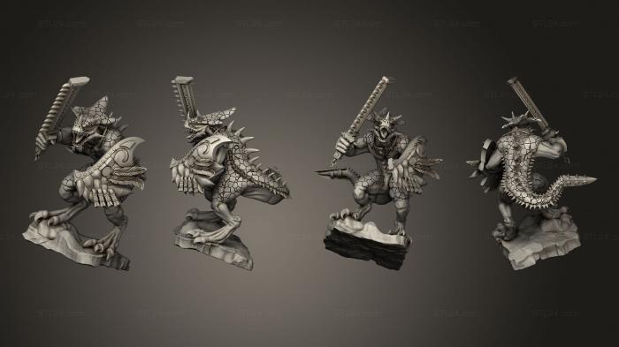 Military figurines (SAURUS WITH SWORD 1, STKW_12017) 3D models for cnc