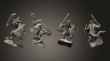 Military figurines SAURUS WITH SWORD 1 3d model