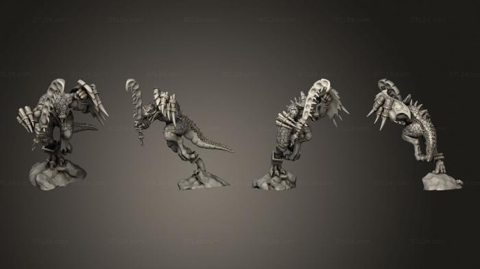 Military figurines (SAURUS WITH SWORD 4, STKW_12020) 3D models for cnc