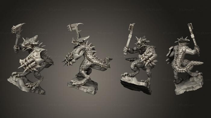 Military figurines (SAURUS WITH SWORD 6, STKW_12022) 3D models for cnc