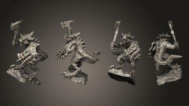 Military figurines SAURUS WITH SWORD 6 3d model