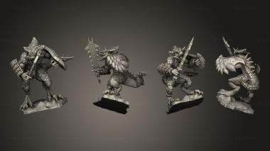 Military figurines SAURUS WITH SWORD 7 3d model
