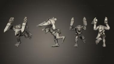 Military figurines Savage Goblins A 9 3d model