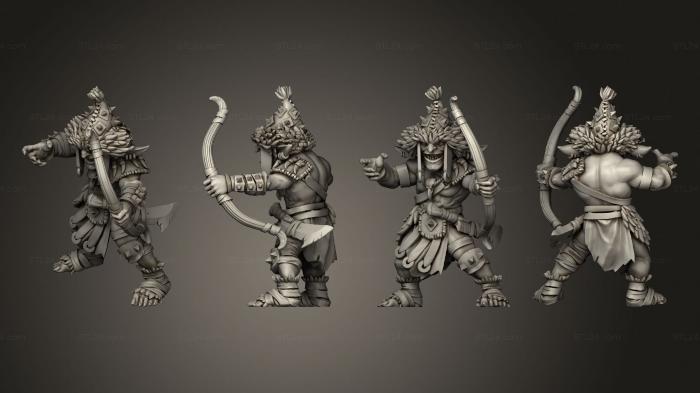 Military figurines (Savage Gobo Bow 2, STKW_12035) 3D models for cnc