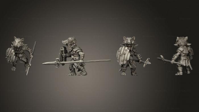 Military figurines (Savage Gobo Shield, STKW_12037) 3D models for cnc