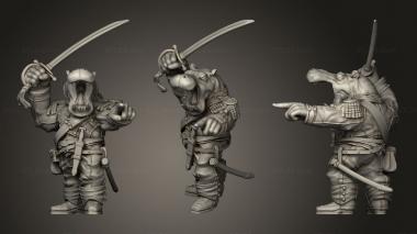 Military figurines Hippo Soldier Commander US 3d model
