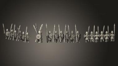 Military figurines SAXON MILITIA STRIPE 02 3d model