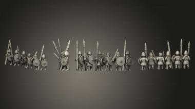 Military figurines SAXON MILITIA STRIPE 06 3d model