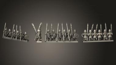 Military figurines SAXON MILITIA STRIPE 07 3d model