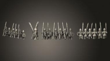 Military figurines SAXON MILITIA STRIPE 08 3d model