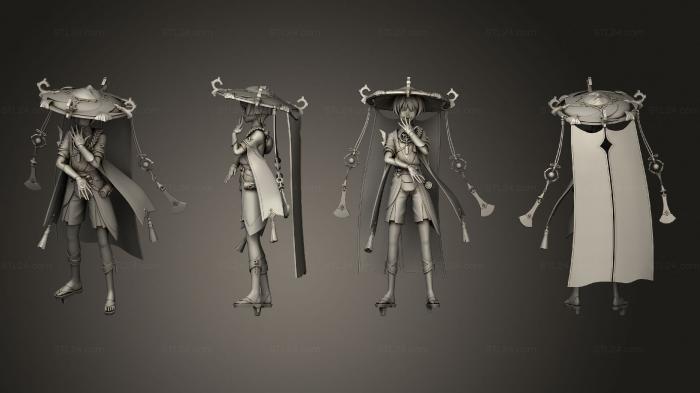 Military figurines (Scaramouche Genshin Impact, STKW_12066) 3D models for cnc