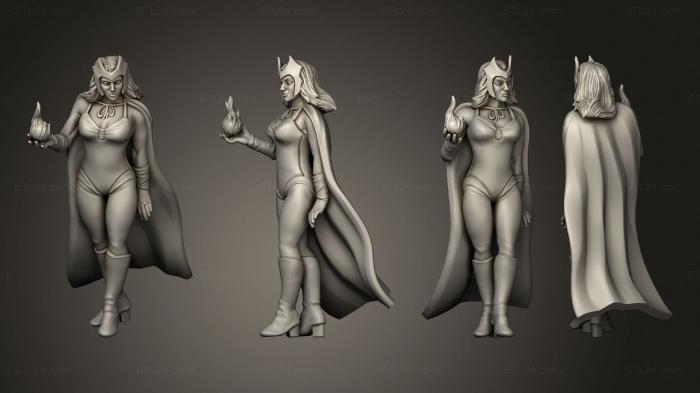 Military figurines (Scarlet Witch Wandavision Crimson, STKW_12070) 3D models for cnc