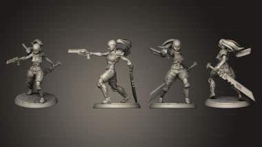 Military figurines Sci Fi Girl 3d model