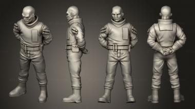 Military figurines scientists galen full 3d model