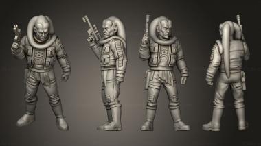Military figurines scientists hugo full 3d model
