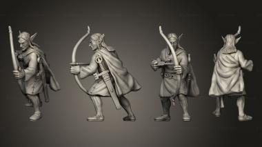 Military figurines Scottish Elves 01 3d model