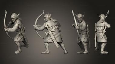 Military figurines Scottish Elves 03 3d model