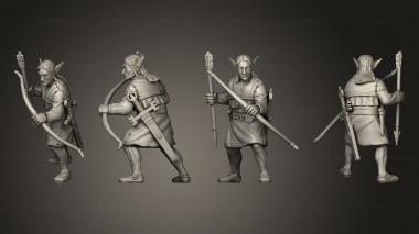 Military figurines Scottish Elves 3d model