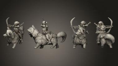 Military figurines Scout Mounted 3d model