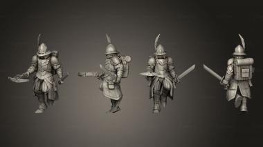 Military figurines scout 04 3d model