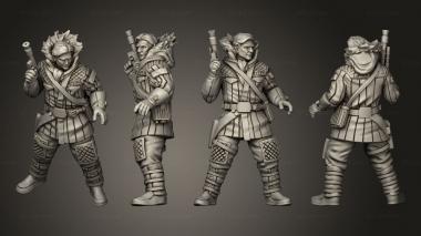 Military figurines Scruffy Scoundrel snow no hood 3d model
