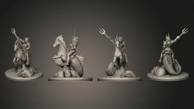 Military figurines Sea Elf Rider Female 001 3d model