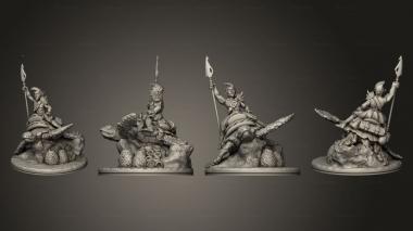 Military figurines Sea Elf Rider Female 002 3d model