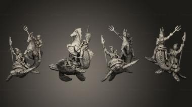 Military figurines Sea Elf Rider Female 3d model
