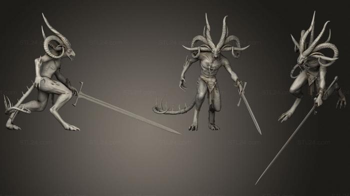 Military figurines (Horned Rat Warhammer, STKW_1216) 3D models for cnc