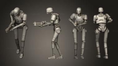 Military figurines security droids pose 1 3d model