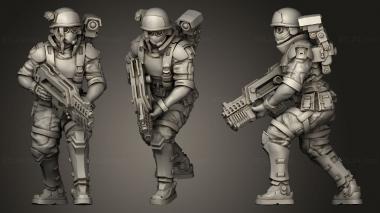 Military figurines Human Female Colonist Marine Katherine 3d model
